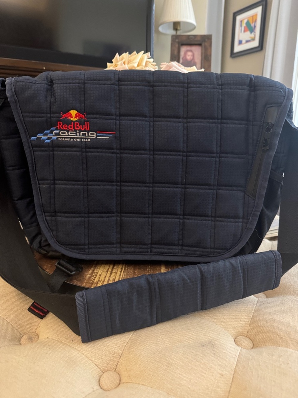 Formula 1 Red Bull Racing Blue Quilted Messenger/Laptop Bag